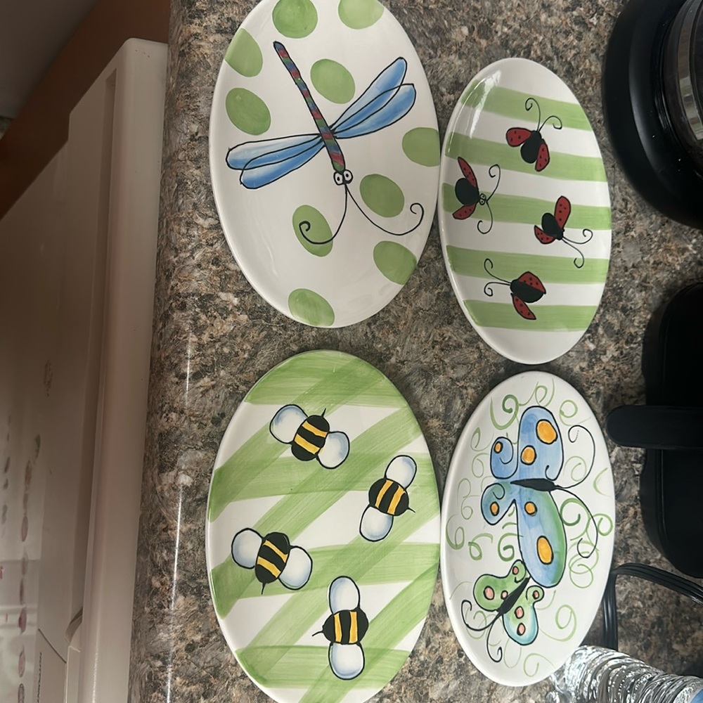 Whimsy Jill Seale Collection plates/saucers.